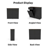 Farmhouse Black Double Tilt Out Trash for 20 Gallon Trash Cans, Free Standing Recycling 29423992
