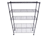 5-Layer Plastic Coated Iron Shelf with 1.5" Nylon Wheels 165*90*35 Black 40565502