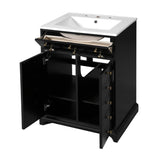 24" Bathroom Vanity a Drawer & Two Soft-Closing Doors, Painted Modern Bathroom Storage Cabinet N710P276692B