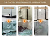34-34.8" W x 72" H Matte Black Frameless Pivot Shower Door, 1/4" Clear SGCC Tempered Glass, T5595P465574