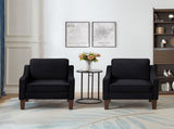Modern Armchair, Living Room Single Seat Sofa with Wooden Legs, Upholstered Velvet Accent W2186P143466