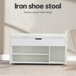 ZUN 39"Shoe Storage Bench, Entryway Bench with Lift Top Storage Box, Metal and Board Bench for Entryway, W2948P245232