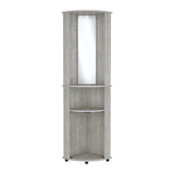 Chicago Corner Bar Cabinet, Rack, Glass Door B070P173191