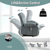 Power Electric massage lift lounge chair, suitable for the elderly, with heating and vibration W1807P298856
