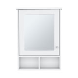 Vina Medicine Cabinet with Mirror Door 29" High Cabinet Organizer with Three concealed Shelves and B200P235867
