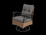 Outdoor Swivel Rocker Chairs Set 3 Piece with 1 Table and 2 Rocking & Swivel Chairs Support 350lbs W640P256770