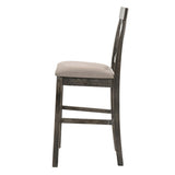 Tan and Weathered Grey Counter Height Stools with Cross Back B062P181295