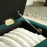 47.24''W Storage Ottoman,Upholstered Velvet Fabric Storage Ottoman with Safety Hinge, gold W579P224708