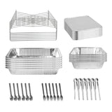 42-Piece Complete Disposable Chafing Dish Set - Includes 6 Half-Size Pans & Lids, 6 Full-Size Pans, 01111181