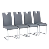 ZUN Modern Dining Chairs Set of 4, Side Dining Room/Kitchen Chairs, Faux Leather Upholstered Seat and N752P186170G