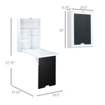 ZUN Wall Mounted Foldable Desk-White （Prohibited by WalMart） 46088272