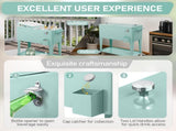91*84.5*38.5cm Rectangular Plastic Box Frozen Insulation Cart Mint Green 43535541