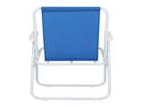Oxford Cloth Iron Outdoor Beach Chair Blue 44914156