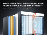 Glass Door Merchandiser Freezer 44.7 Cu.ft Swing Door Commercial Reach-In Display Freezers with LED W2095P435852