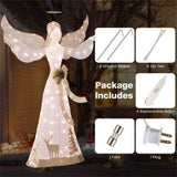 5-foot Christmas angel with 100 warm white lights 93944795
