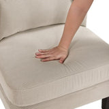 Modern Taupe Accent Chair Cushion Seat Corduroy Fabric Upholstery Pillow Living Room Furniture 1pc B011P287473