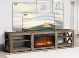 70 inch washed gray double-sided cross fireplace cabinet 177.8 * 34.5 * 60cm 41189429