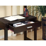 ZUN Writing Desk with Drawer, Two Shelfs for Display in Red Cocoa B107130805