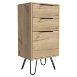 Augusta Light Dresser, Hairpin Legs, Superior Top,Three Drawers -Light Oak B07091822