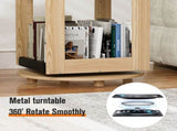 Rotating Bookshelf 4 Tier Small Corner Bookshelf for Small Spinning Bookcase with DIY PegBoard 33579105
