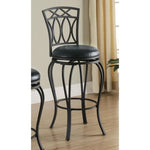 ZUN Black Swivel Bar Stool with Upholstered Seat B062P145672