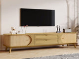 Rattan TV Stand for TVs up to 75'', Modern Farmhouse Media Console, Entertainment Center with Solid N710P174917Q