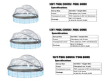 12 Foot Round Multifunctional All Weather Cover Pool Dome Enclosure for Outdoor Pools, Compatible 05357598