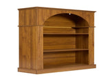 3-Tier Arched Open Bookshelf, Traditional Freestanding Bookcase with Decorative Beaded Trim, Light W3123P485376
