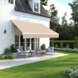 98.4"D x 117"W x 59"H retractable awning Khaki 68786834