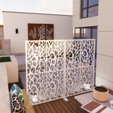 Metal Privacys W3.8Ft X H6Ft Outdoor and Indoor Divider with Free Standing Decorative Privacy W1586P282269