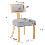 ZUN Heng Ming T back dining chair, with rivet decoration adjustment mat, suitable for dining room, W212132050