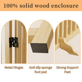 (6 Panel) Wooden Freestanding Dog Gates for The House,Dog Gates for Doorways, Stairs,Wood Dog Fences W2641P336052