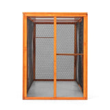 Detachable Cat Enclosure with Waterproof Roof and 3 Jumping Platforms, Orange W2181P181958