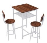 Bar table, equipped with 2 bar stools , with backrest and partition W578P303857