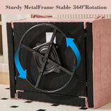 UNITED WE WIN Swivel Barrel Chair - Mid Century Modern Chair, Thick Padded Arm Chair with Solid W1568P290091