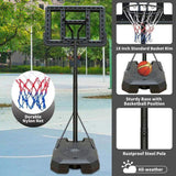Portable Basketball Hoop Height Adjustable basketball hoop stand 6.6ft - 10ft with 44 Inch Backboard 23316655