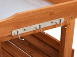 Outdoor Garden Potting Bench Table, Wooden Horticulture Planting Worstation with Metal Tabletop, 2 57354532