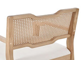 Farmhouse Dining Chairs Set of 2, Upholstered Kitchen Chairs Wooden Side Armchair with rattan N762P411406D
