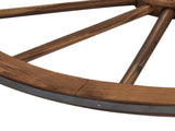2pcs 30-Inch Old Western Style Garden Art Wall Decor Wooden Wagon Wheel Brown 42415001