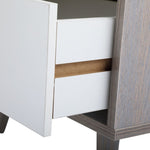 ZUN Set of 2 Low foot bedside table with drawer storage compartment - gray W2181P144002