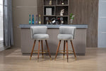 ZUN COOLMORE Counter Height Bar Stools Set 2 for Kitchen Counter Solid Wood Legs with a fixed height W153968290