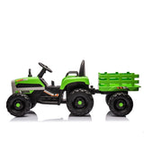 ZUN Ride on Tractor with Trailer,24V Battery Powered Electric Tractor Toy, 200w*2motor W1578P193903