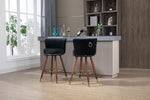 ZUN COOLMORE Counter Height Bar Stools Set 2 for Kitchen Counter Solid Wood Legs with a fixed height W153968289