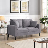 57 " High Resilience Loveseat Sofa, Wooden Frame 2 Seat Sofa, Comfy , Small Space Saving Modern W2297P264496