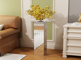 Tall Floor Vase 29.92" Mirrored Floor Vase for Home Decor Large Cube Vase in Silver for Dried 68427713