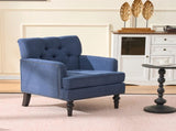 Tufted Club Chair, Accent Chair, Upholstered Button Armchair, Linen Fabric Corduroy Sofa Chairs for 10084667