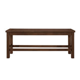 ZUN Dark Brown Finish Counter Height Bench 1pc Wooden Dining Classic Dining Kitchen Furniture B011P191864