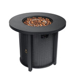 ZUN 30inch Propane Round Fire Table 40000BTU Propane Fire Pit Table 95329613