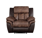 Toffee and Espresso Polished Tufted Recliner B062P215443