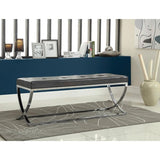 Black Curve-Leg Bench B062P153582